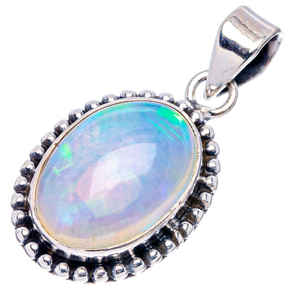 Rare AAA Ethiopian Opal Pendant 1 1/4" (.925 Sterling Silver)