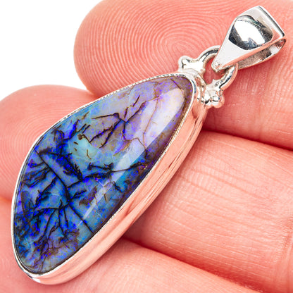 Rare Sterling Opal Pendant 1 1/2" (925 Sterling Silver) P41995