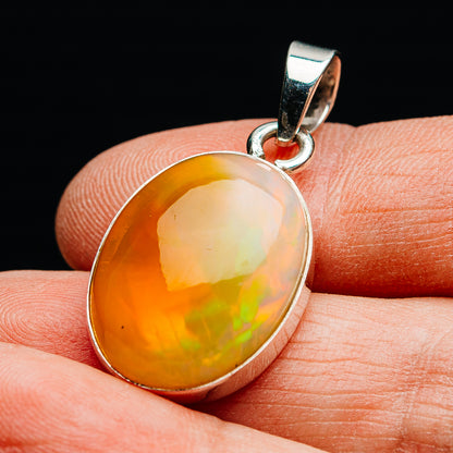 14.65ct Ethiopian Opal Pendant 1 1/2" (.925 Sterling Silver)