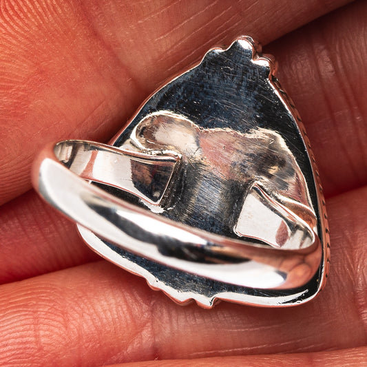Pink Triplet Opal Ring Size 8.5 (.925 Sterling Silver)