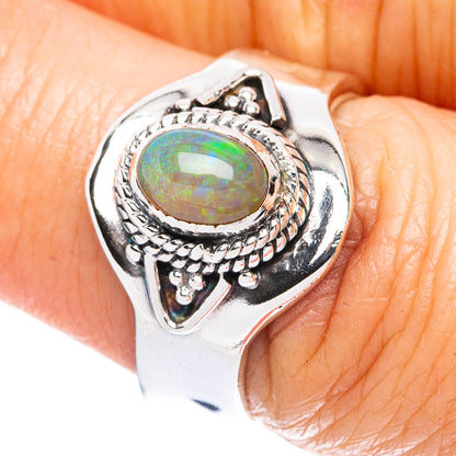Rare  Ethiopian Opal Ring Size 6.75 (925 Sterling Silver) R3695