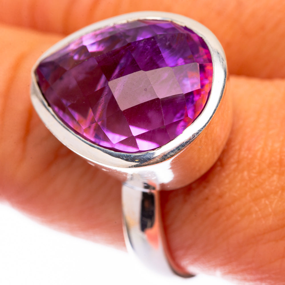 Faceted Amethyst 925 Sterling Silver Ring Size 8.75 (925 Sterling Silver) RING140358