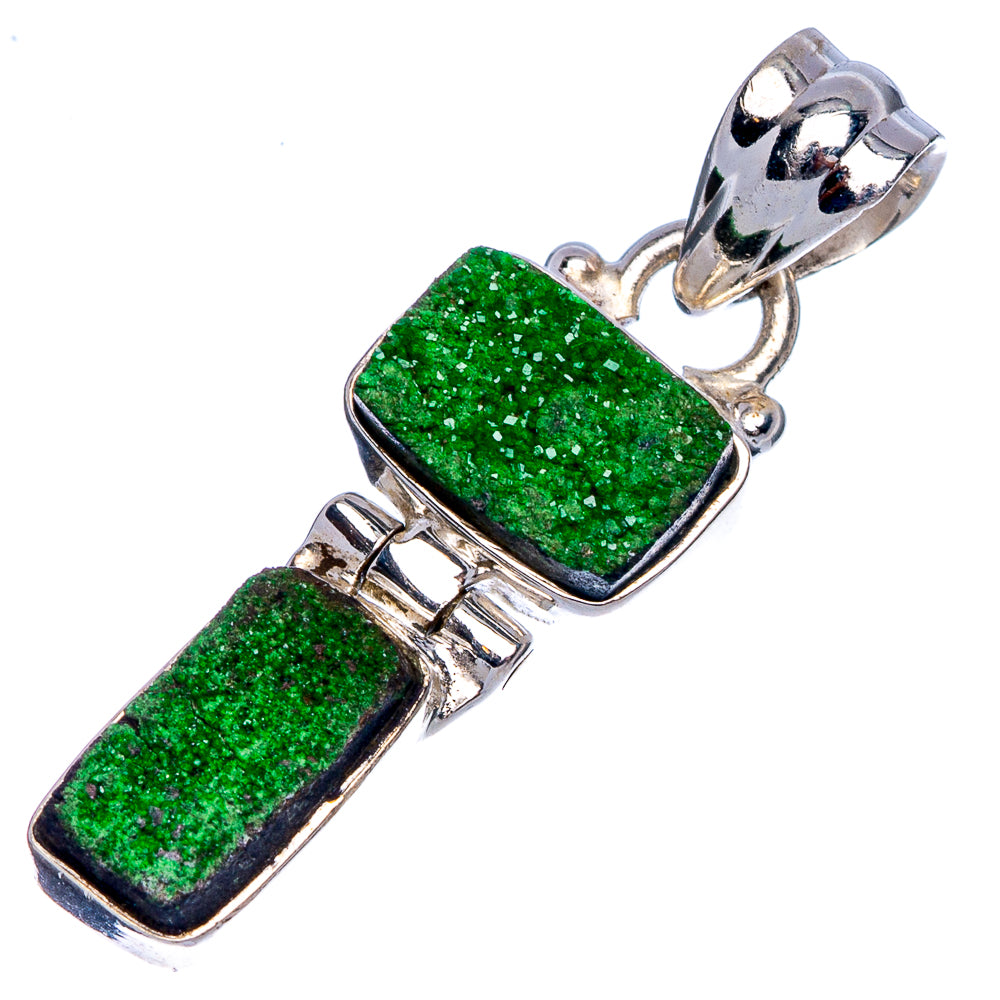 Rare Uvarovite Garnet Pendant 1 3/8" (925 Sterling Silver) P40369