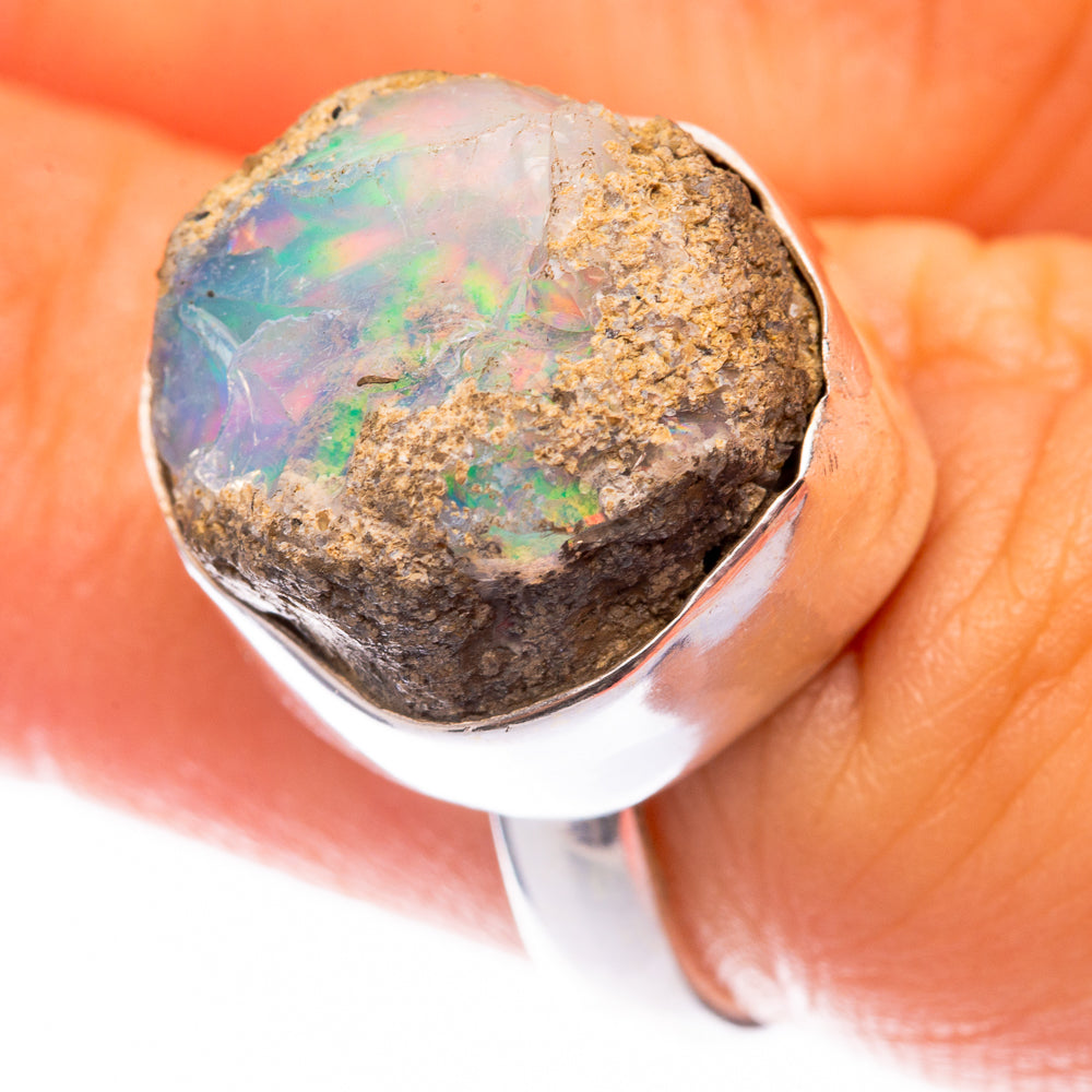 Raw Ethiopian Opal 925 Sterling Silver Ring Size 6 (925 Sterling Silver) RING140334