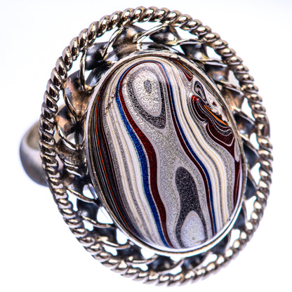 Fordite Ring Size 8.25 (925 Sterling Silver) R142946