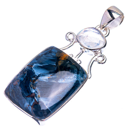 Pietersite, Rainbow Moonstone Pendant 1 7/8" (925 Sterling Silver) P38851