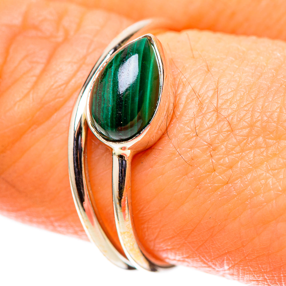 Malachite Dainty Ring Size 7 (925 Sterling Silver) RING138190