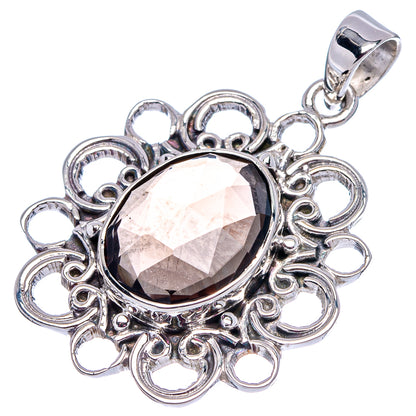 Premium Smoky Quartz Pendant 1 1/2" (.925 Sterling Silver)