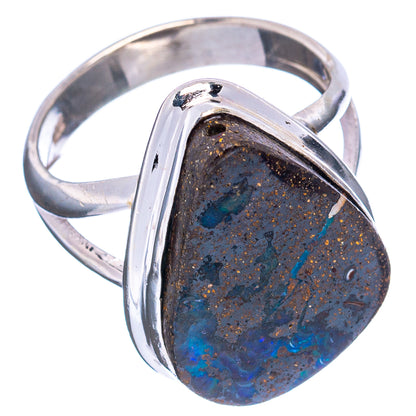 Rare Boulder Opal Ring Size 7.25 (.925 Sterling Silver)