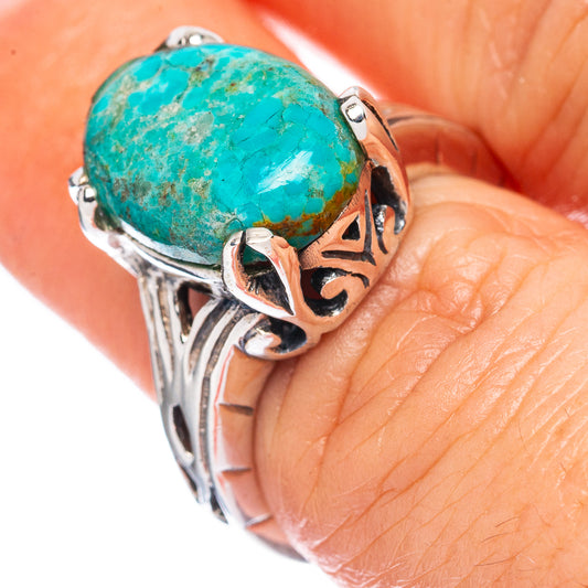 Chrysocolla Ring Size 6.5 (925 Sterling Silver) R2769
