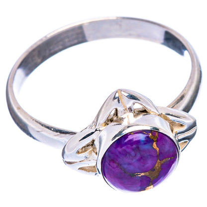 Purple Copper Composite Turquoise Ring Size 8 (925 Sterling Silver) R146927