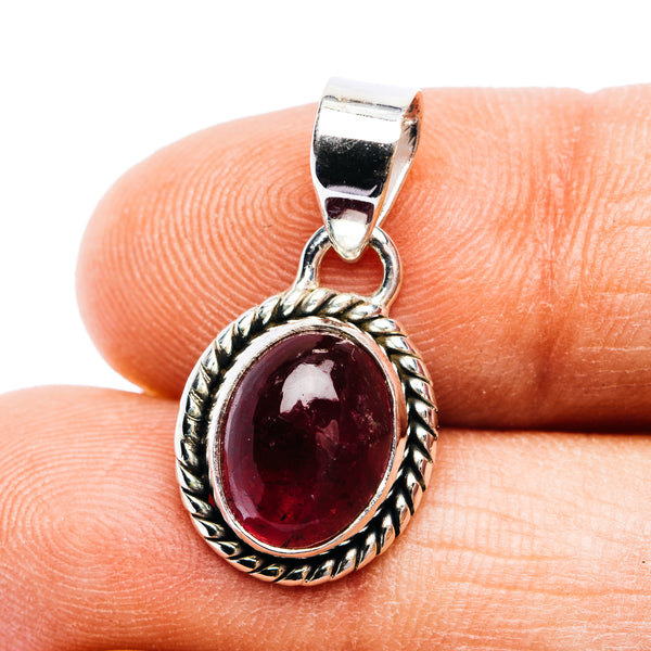 Premium Pink Tourmaline Pendant 7/8" (.925 Sterling Silver)