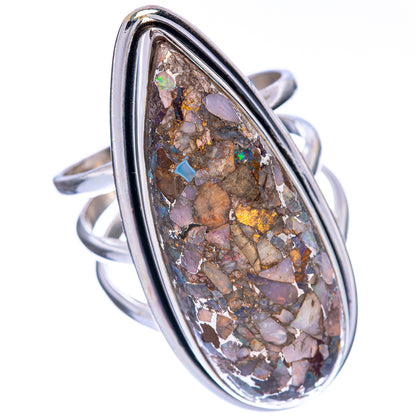 Large Brecciated Ethiopian Opal Ring Size 7.75 (925 Sterling Silver) R144648