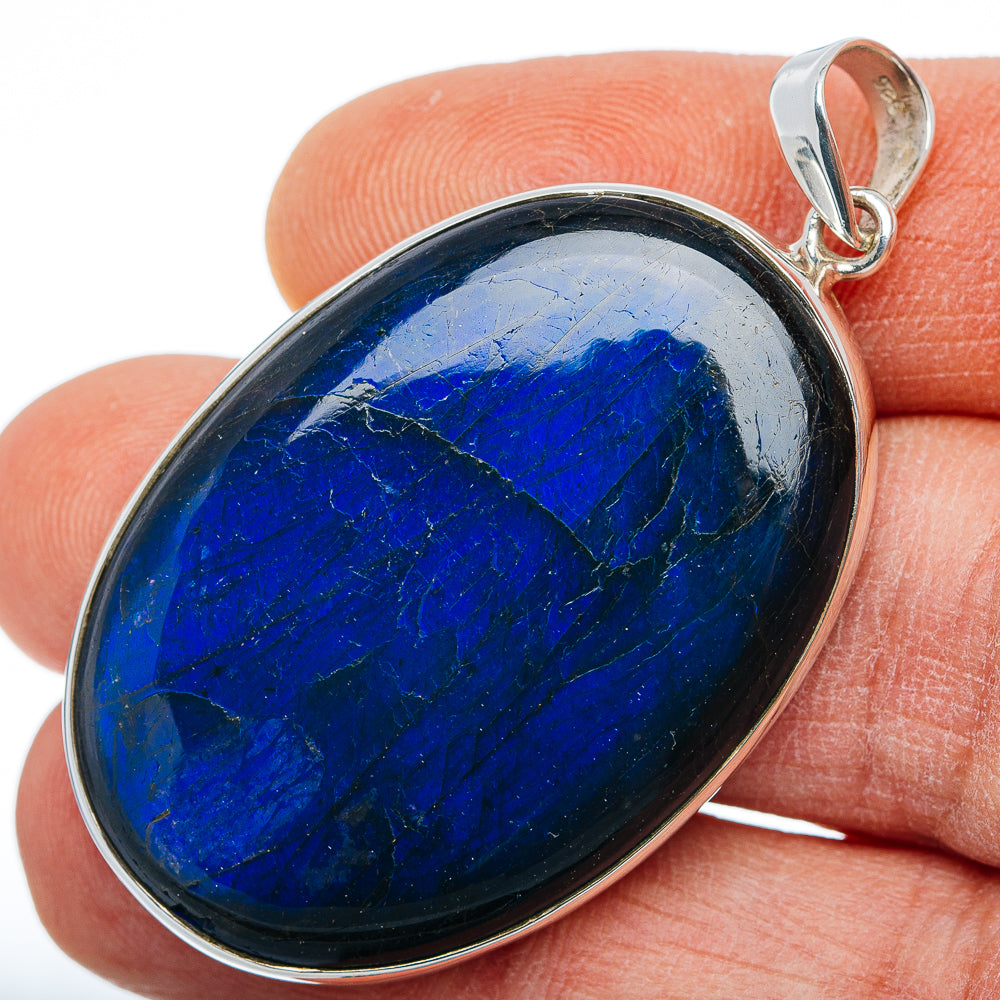 Premium Labradorite Pendant 2 1/8" (.925 Sterling Silver)