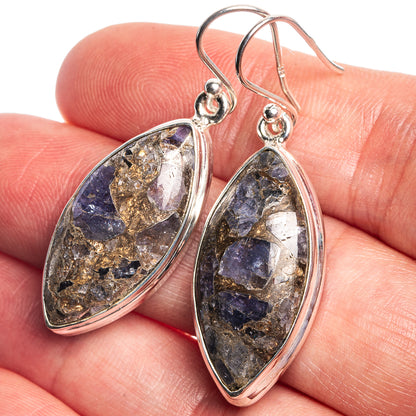 Copper Tanzanite Earrings 1 3/4" (925 Sterling Silver) E433008
