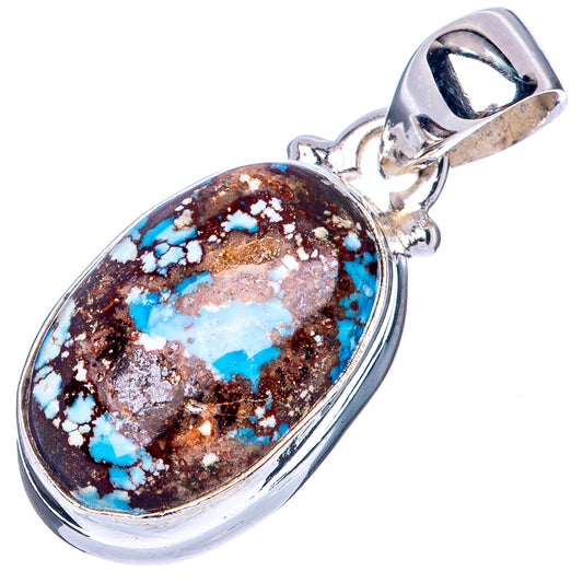 Rare Golden Hills Turquoise Pendant 1 1/8" (925 Sterling Silver) P41955