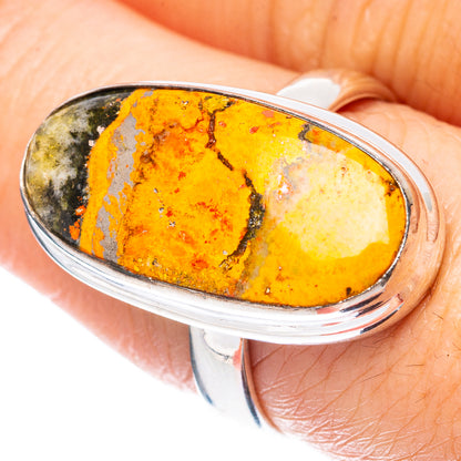 Bumble Bee Jasper Ring Size 8 (925 Sterling Silver) R3410