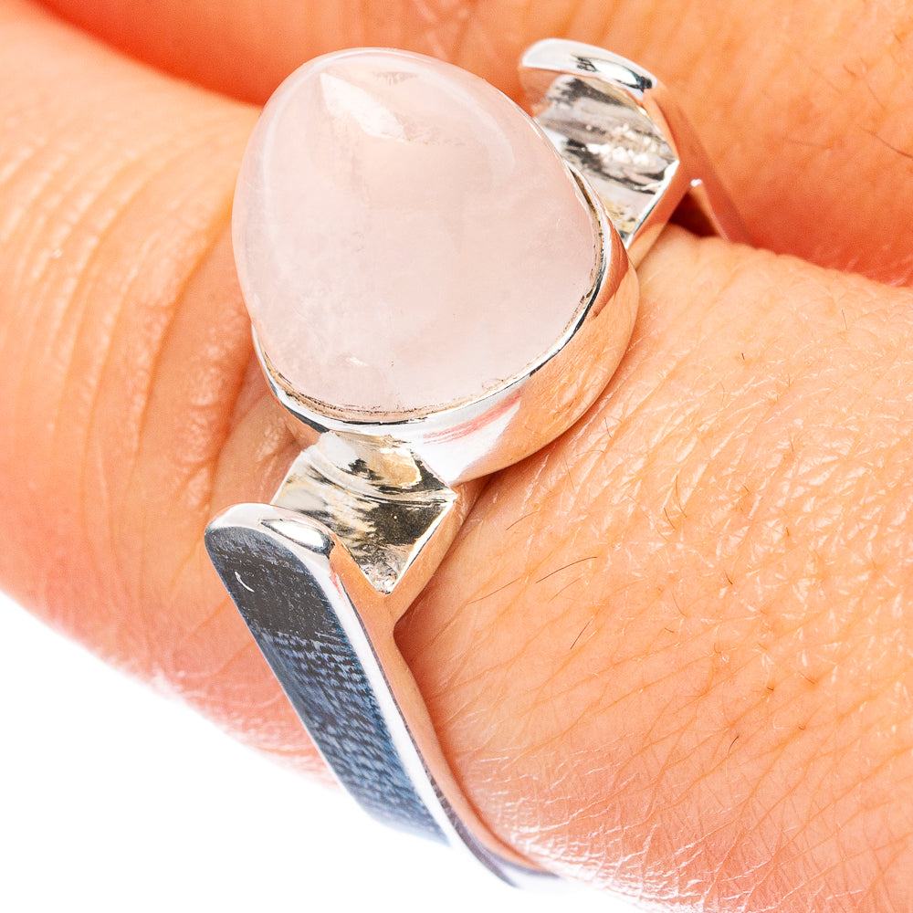 Premium Rose Quartz 925 Sterling Silver Ring Size 8 Ana Co R3635