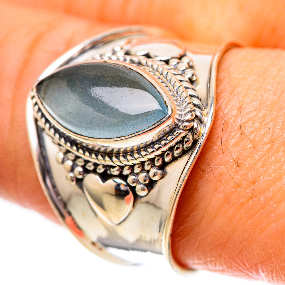 Natural Aquamarine Ring Size 9.25 (925 Sterling Silver) RING139790