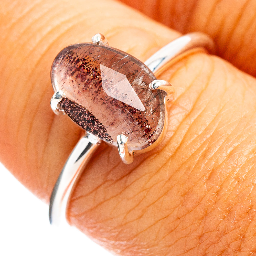 Faceted Cacoxenite Ring Size 8 (.925 Sterling Silver)