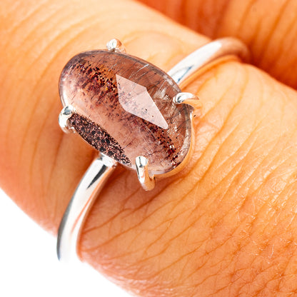 Faceted Cacoxenite Ring Size 8 (.925 Sterling Silver)