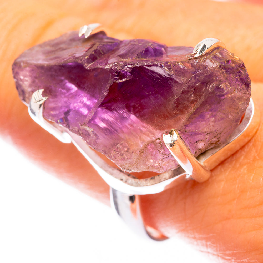 Raw Amethyst Ring Size 9.25 (925 Sterling Silver) R141659