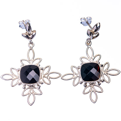 Premium Black Onyx Earrings 1 3/4" (925 Sterling Silver) E432353