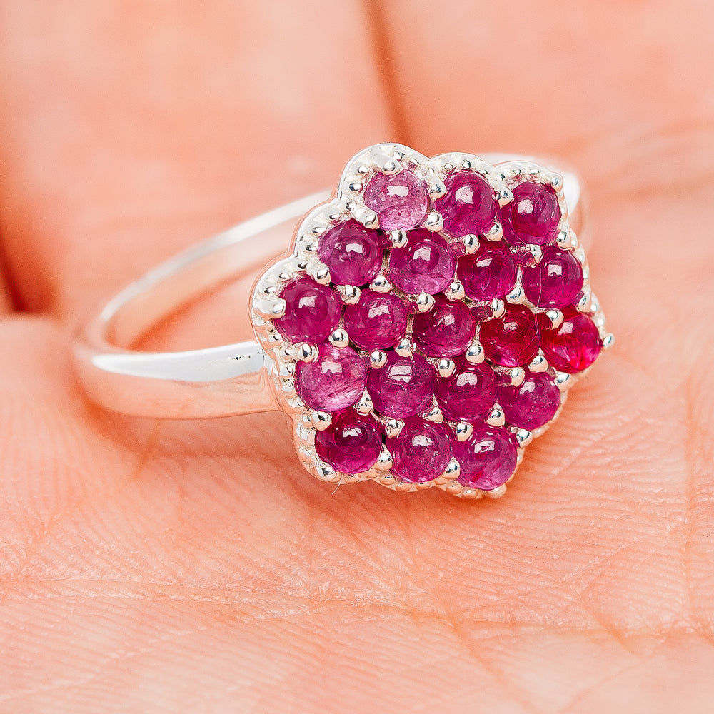Premium Burmese Ruby Ring Size 8 (.925 Sterling Silver)