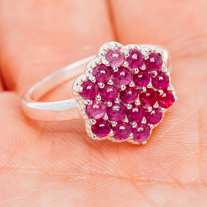 Premium Burmese Ruby Ring Size 8 (.925 Sterling Silver)