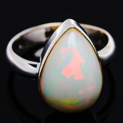 Premium Ethiopian Opal Ring Size 5 Adjustable (.925 Sterling Silver)