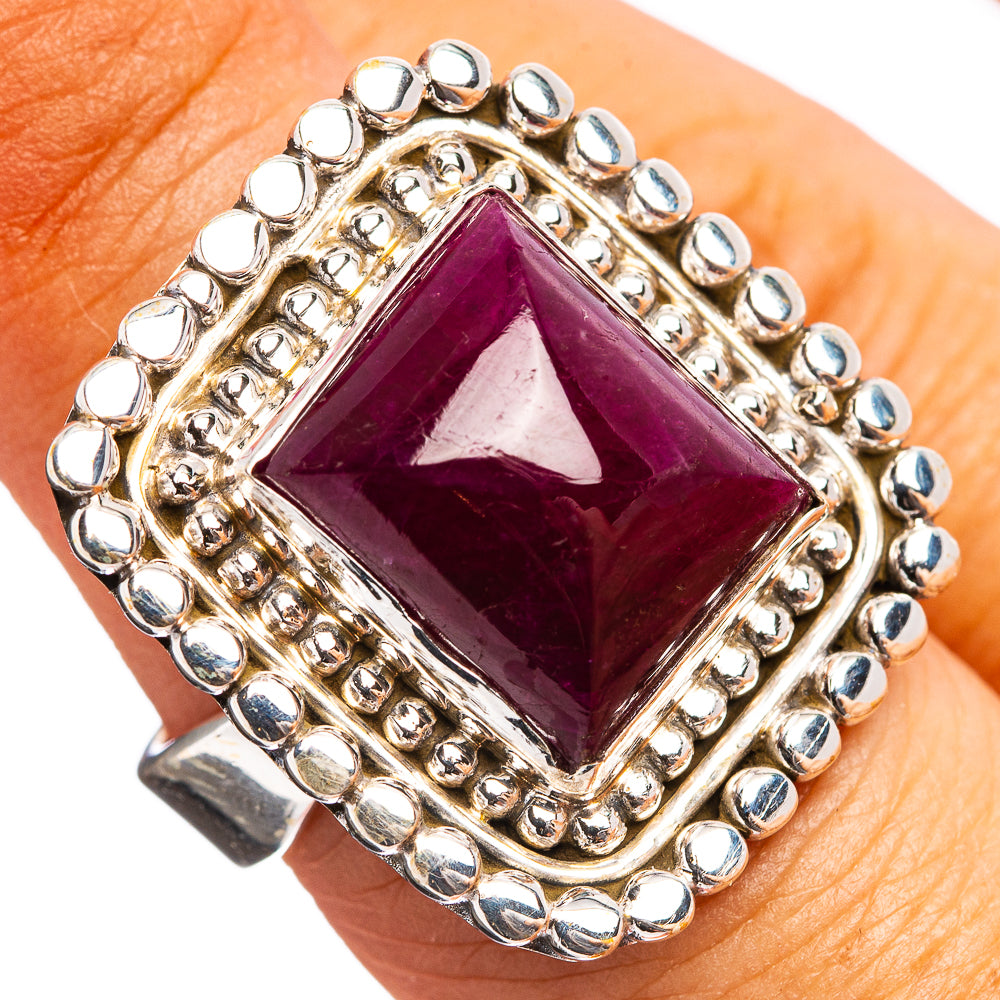 20+ ct Premium Star Ruby Ring Size 7 Adjustable (.925 Sterling Silver)