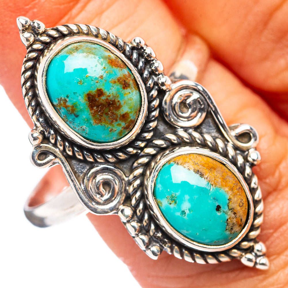 Mohave Turquoise Ring Size 10 Adjustable (.925 Sterling Silver)