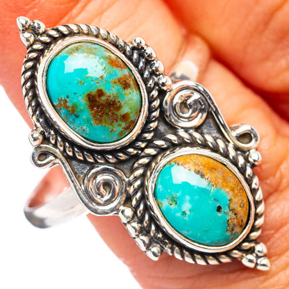 Mohave Turquoise Ring Size 10 Adjustable (.925 Sterling Silver)