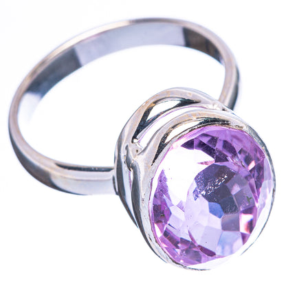 Faceted Amethyst Ring Size 7.5 (925 Sterling Silver) R4486