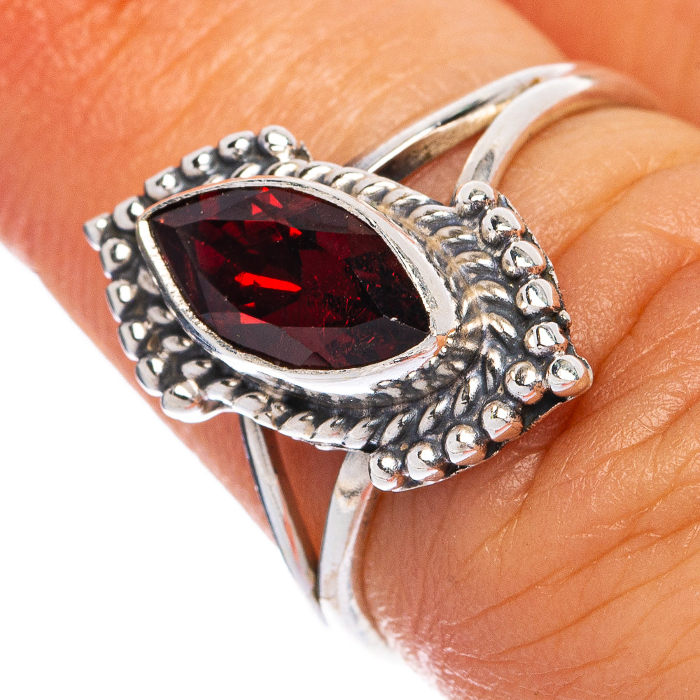 Garnet Dainty Ring Size 6 (925 Sterling Silver) R145484