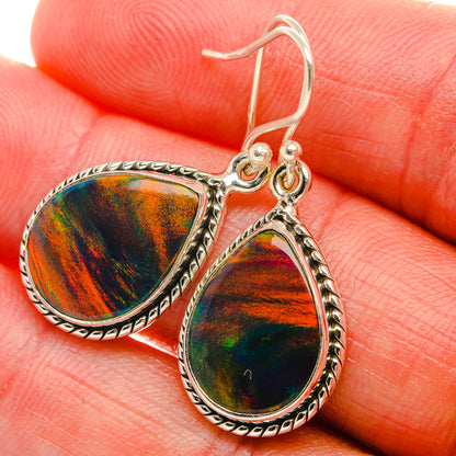 Aura Opal Earrings 1 3/8" (925 Sterling Silver) EARR432008