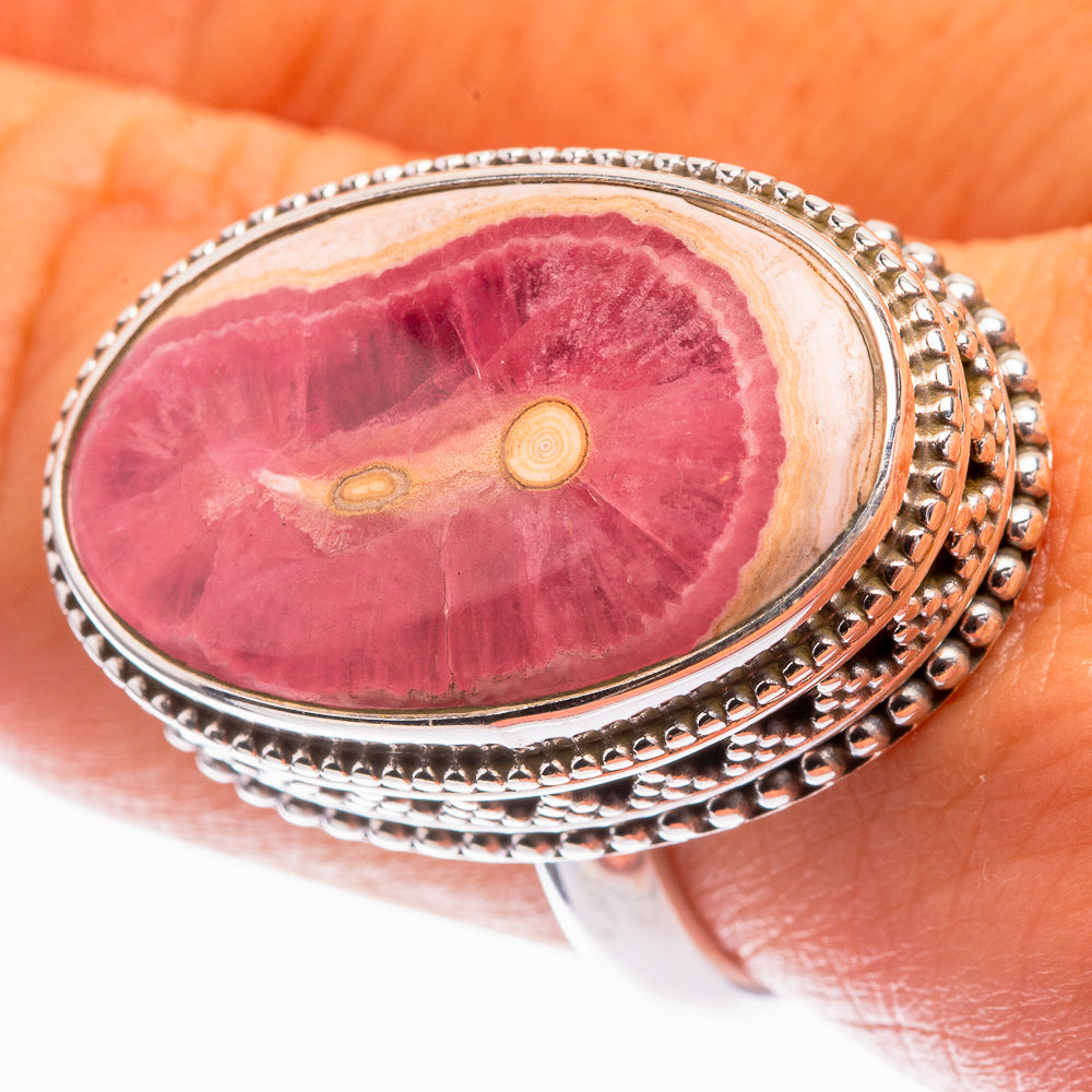 Rhodochrosite Stalactite Ring Size 9 (925 Sterling Silver) R142130