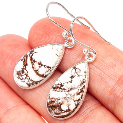 Wild Horse Jasper Earrings 1 3/8" (925 Sterling Silver) E1295