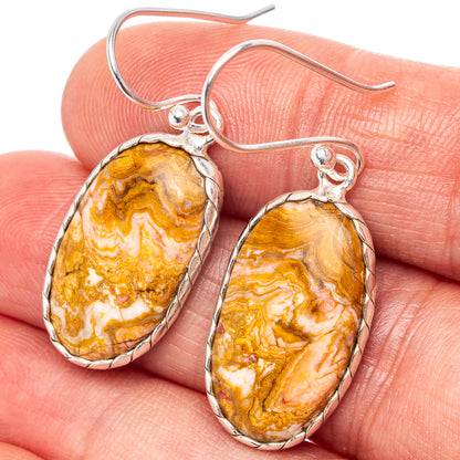 Rosetta Jasper Earrings 1 3/8" (.925 Sterling Silver)
