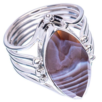 Premium Botswana Agate Ring Size 8 (925 Sterling Silver) R2608
