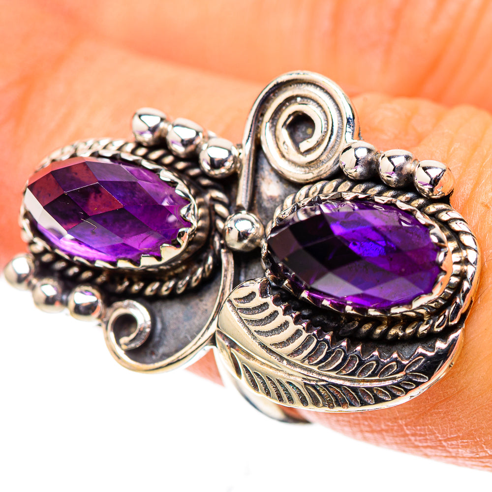 Faceted Amethyst Ring Size 6.5 (925 Sterling Silver) RING138439