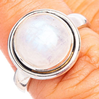 Rainbow Moonstone Ring Size 6.5 (.925 Sterling Silver)