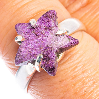 Purpurite Star Ring Size 8 (.925 Sterling Silver)