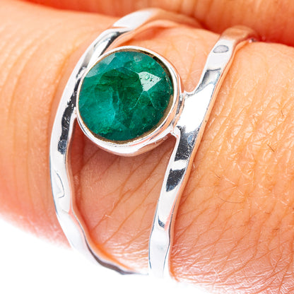 Green Sillimanite Dainty Ring Size 8 (925 Sterling Silver) R5848
