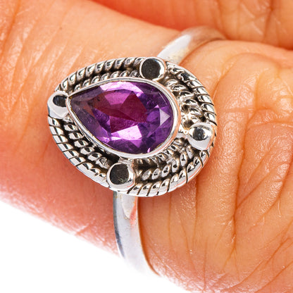 Faceted Amethyst Dainty Ring Size 6 (925 Sterling Silver) R147211