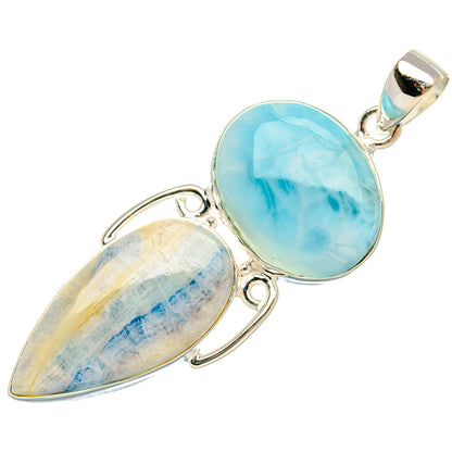 Blue Scheelite, Larimar Pendant 2 1/4" (925 Sterling Silver) PD37898