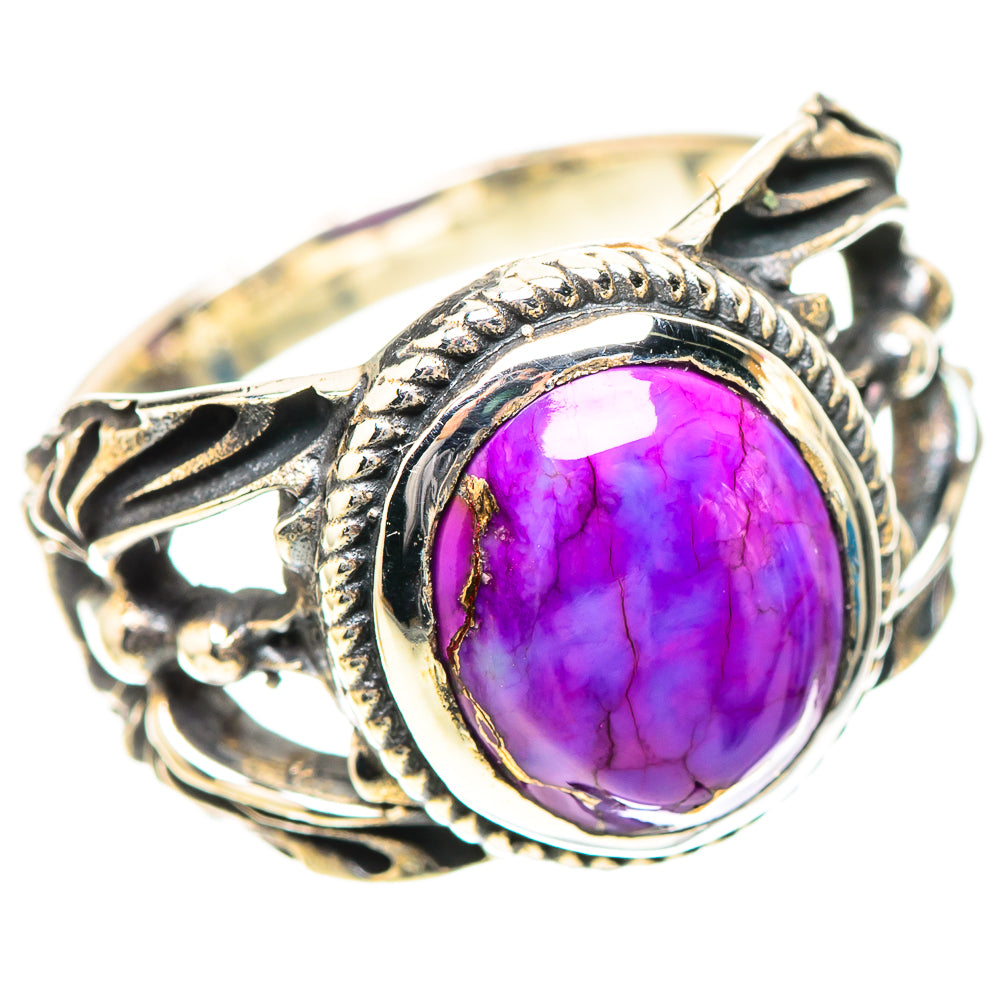Purple Copper Composite Turquoise 925 Sterling Silver Ring Size 7.25 (925 Sterling Silver) RING139347