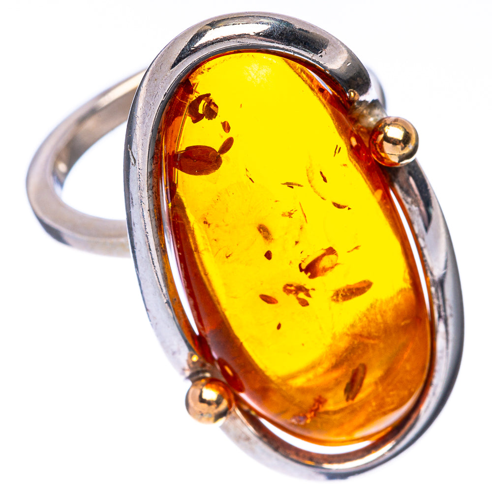 Baltic Amber Ring Size 7 Adjustable (925 Sterling Silver) R1894