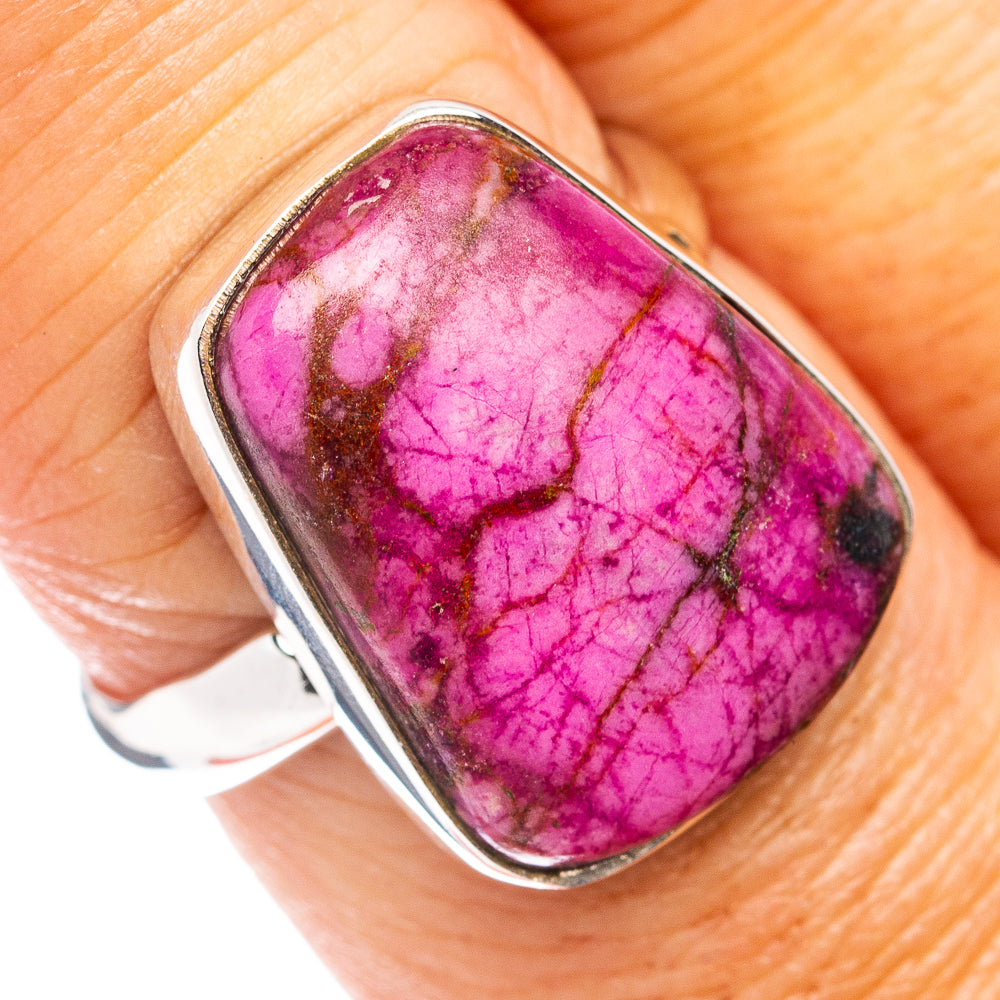 Premium Cobalto Calcite Ring Size 8 Adjustable (.925 Sterling Silver)
