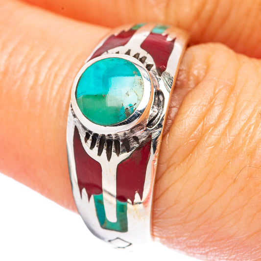 Rare Arizona Turquoise Ring Size 7.5 (925 Sterling Silver) R4470